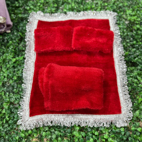 8*10 Gadda Bedsheet set Red