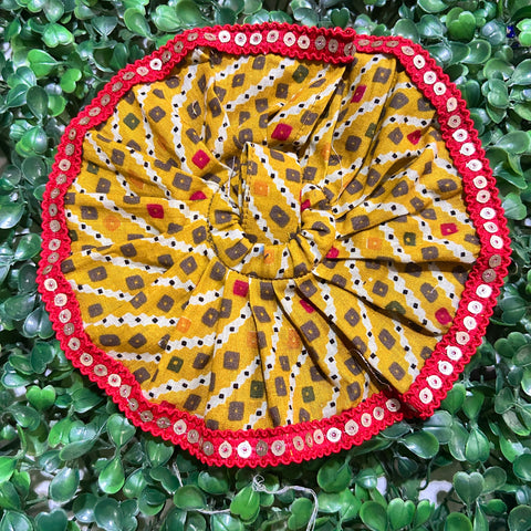 0,1,2 No. Laddu Gopal dress Cotton yellow red