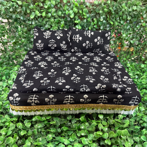 10*12 cotton bedsheet set black