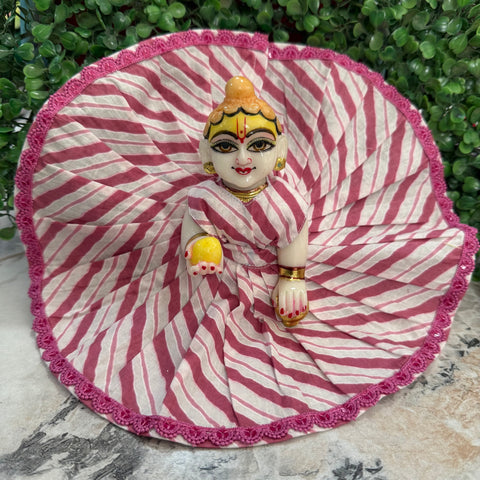 7,8 No. Laddu gopal dress white peach