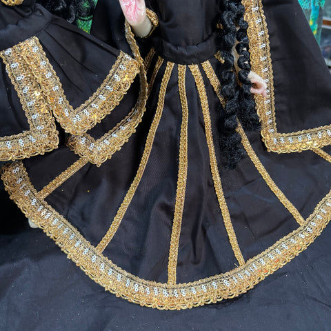 9 Inch Yugal Sarkar Cotton Dress Black Amavasya Special