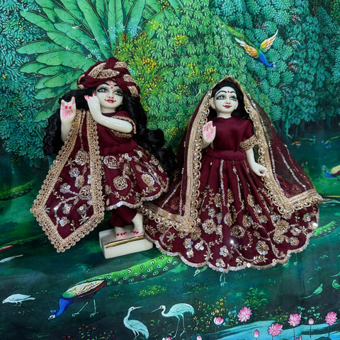 9 inch yugal sarkar net fabric handwork fancy dress