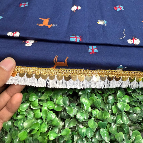 12*16 cotton bedsheet set neavy blue