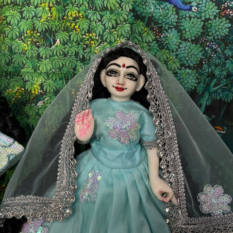 9 inch yugal Sarkar Net Fabric Dress Heavy