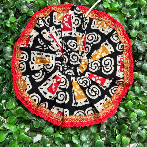 0,1,2 No. Laddu Gopal Cotton Dress black red
