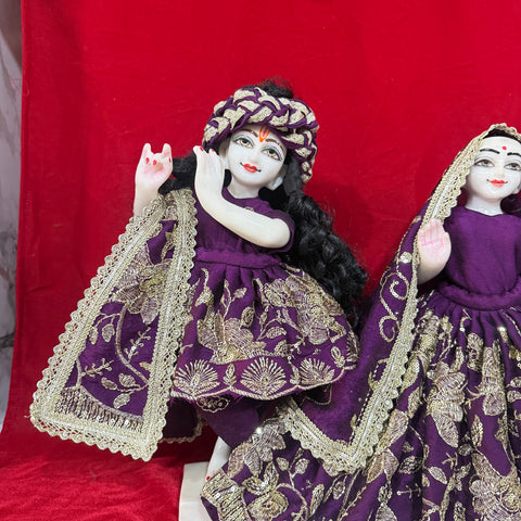 15 Inch Yugal Sarkar Heavy Purple Dress ❤️