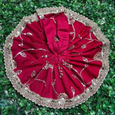 5,6 No. Laddu Gopal Net Fabric Handwork Dress