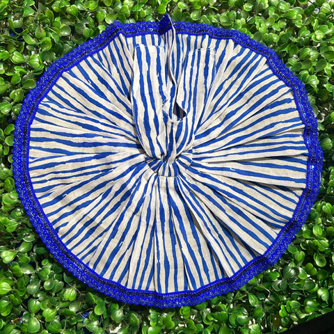 3,4 No. Cotton Dress Blue