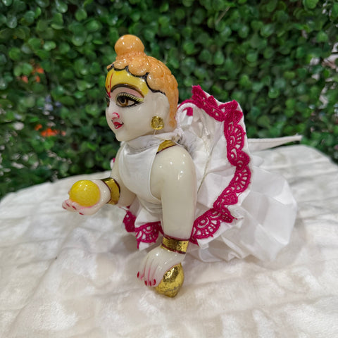 10 No. Dhoti white pink