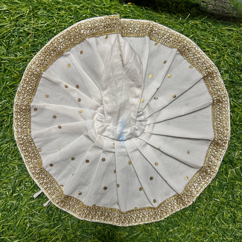 3,4 No. Laddu gopal dress white golden