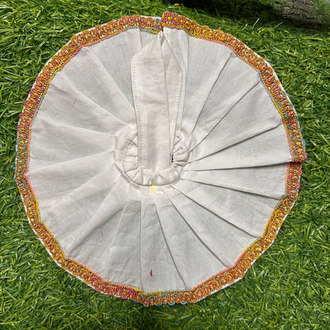 3,4 No. Laddu gopal dress white with golden lace