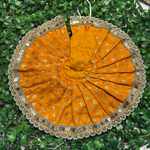 3,4 No. Laddu Gopal Banarasi Fabric Dress
