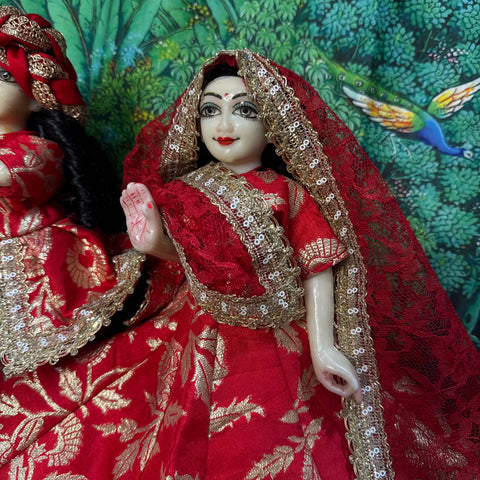 12 Inch Yugal Sarkar Red Heavy Poshak