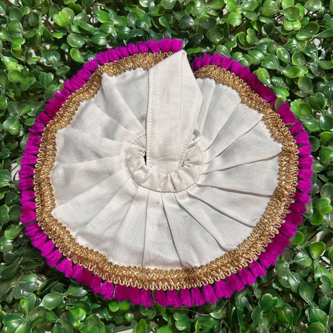 0,1,2 No. Laddu Gopal Cotton Dress white pink