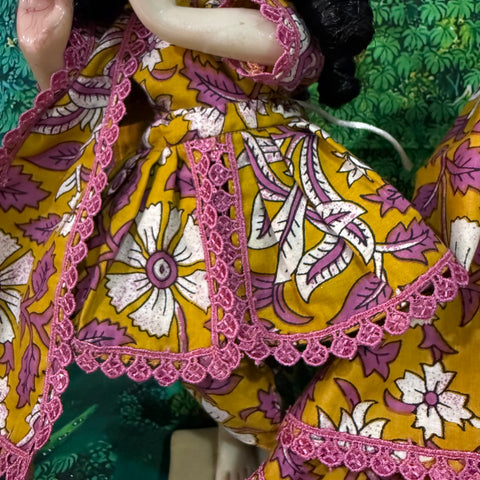 🌸12 Inch Yugal Sarkar Cotton Fabric Dress