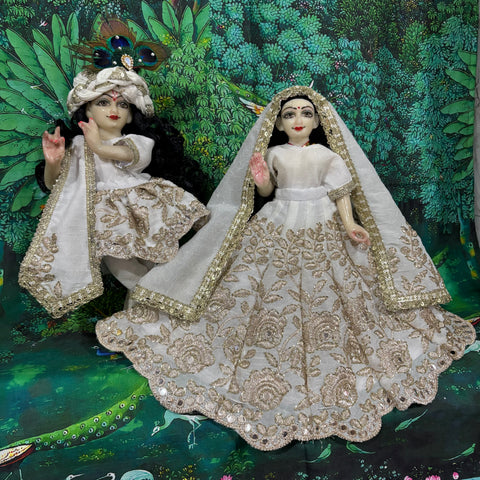 🌸9 inch Yugal Sarkar Heavy lehnga Fabric Sharad Purnima
