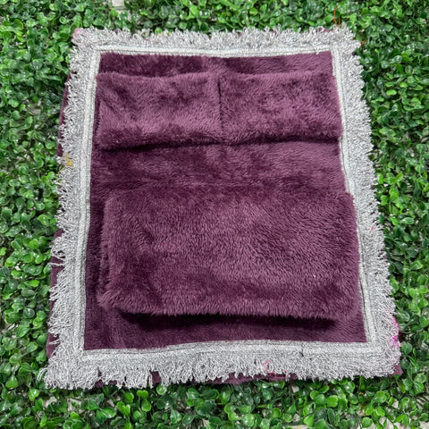 10*12 Gadda Winter Bedsheet Set Wine