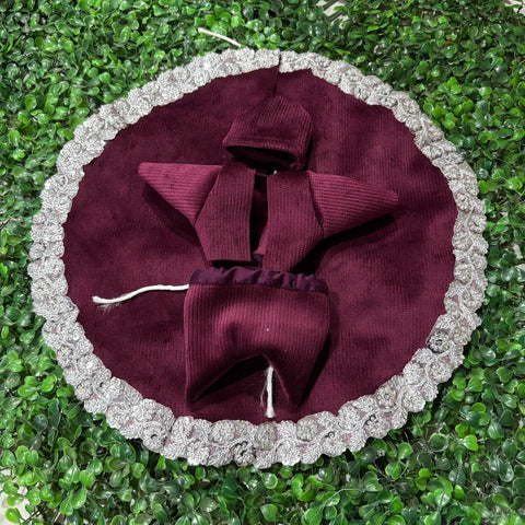 7,8 No. Laddu Gopal Winter Dress wine