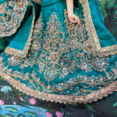 🌸12 Inch Yugal Sarkar heavy poshak Hand Work