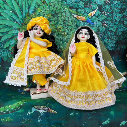 9 inch Yugal Sarkar Yellow net Fabric Dress
