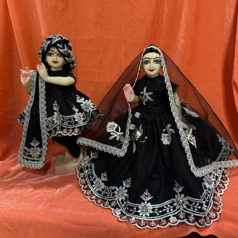 12 inch Yugal sarkar Dress black net fabric