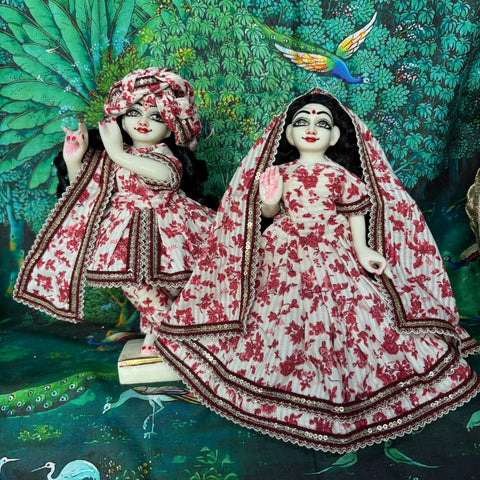 🌸9 inch Yugal Sarkar Cotton Fabric Dress