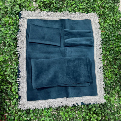 10*12 Gadda Winter Bedsheet Set petrol Green