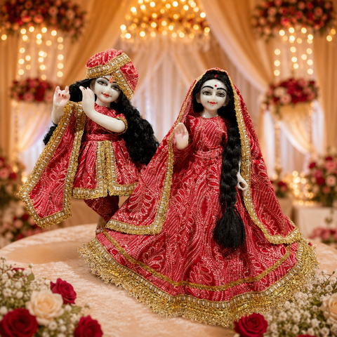 15 Inch Yugal Sarkar Red Cotton Reon Fabric dress Bayahula ❤️