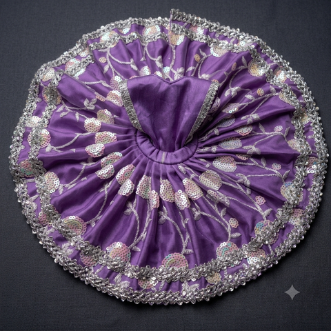 7,8 No. laddu Gopal Net Fabric Heavy Dress